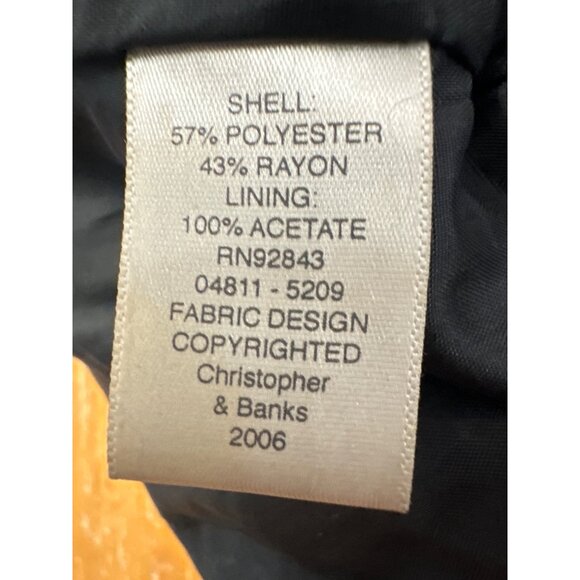 Christopher & Banks Vintage Zip Front Paisley Jacket Size M w Shoulder Pads - Picture 7 of 9